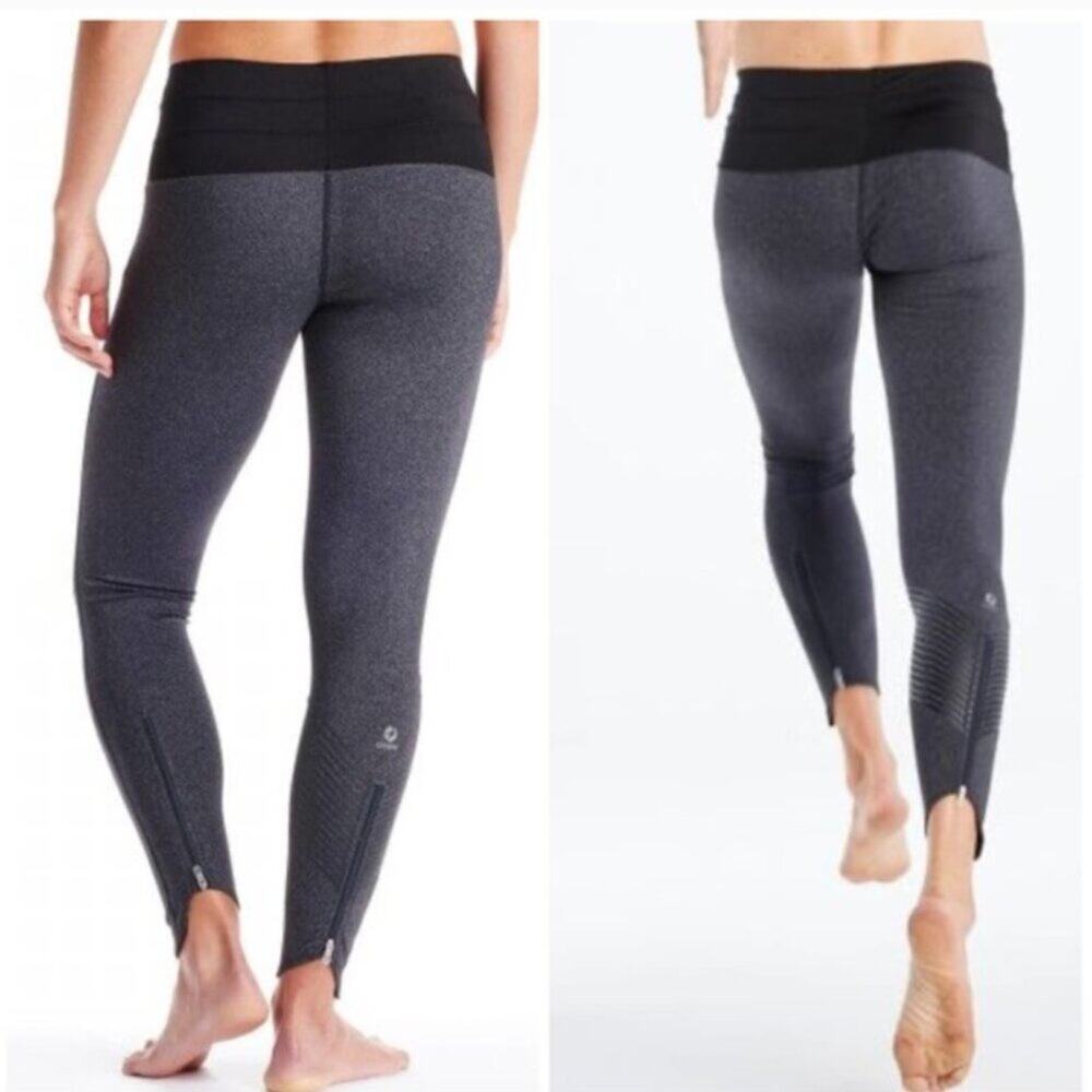 Oiselle • Gray & Black KG Running Tights Size 10